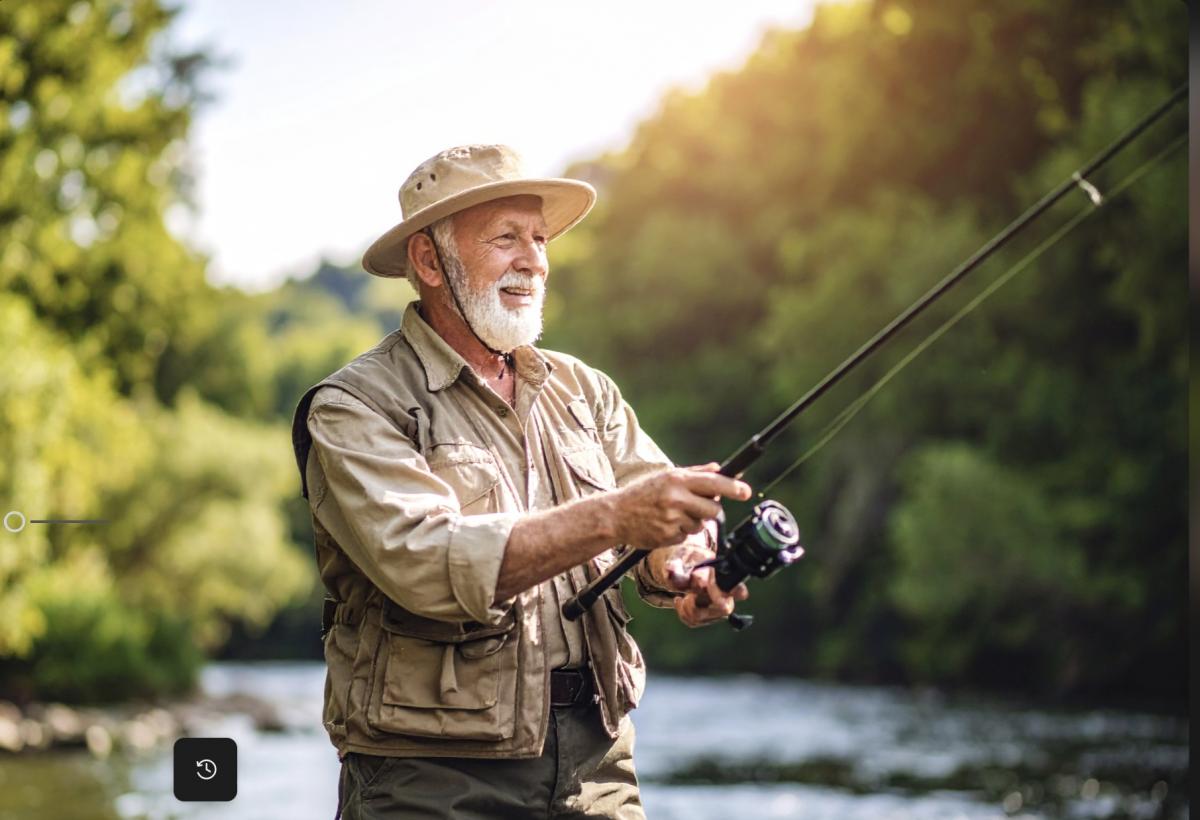 Angler am Fluss