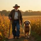 Alter Mann mit Hund