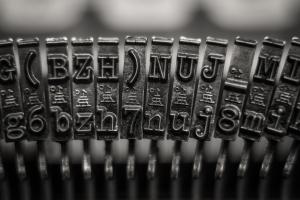 Detail einer Schreibmaschine